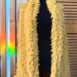 Asley By 26 Soft Sherpa vest. Mustard yellow With tags